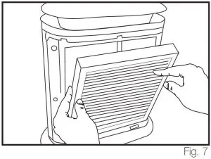 FIG 12 Cleaning the HEPA Filter