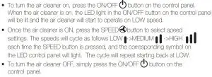 FIG 8 On or Off and Speed Settings
