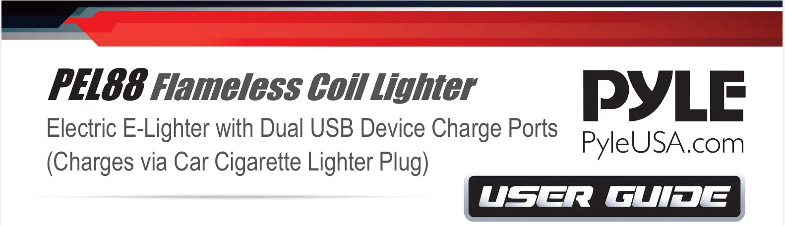 Pyle PEL88 Flameless Coil Lighter User Guide