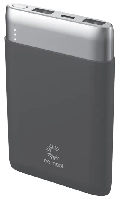 comsol PBH10BK 10-000mAh USB-C PD Power Bank Charger