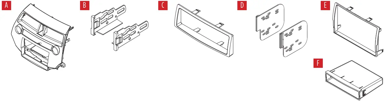 Metra 99-7874 Din Kit for 2008-2015 Honda Vehicles-KIT COMPONENTS