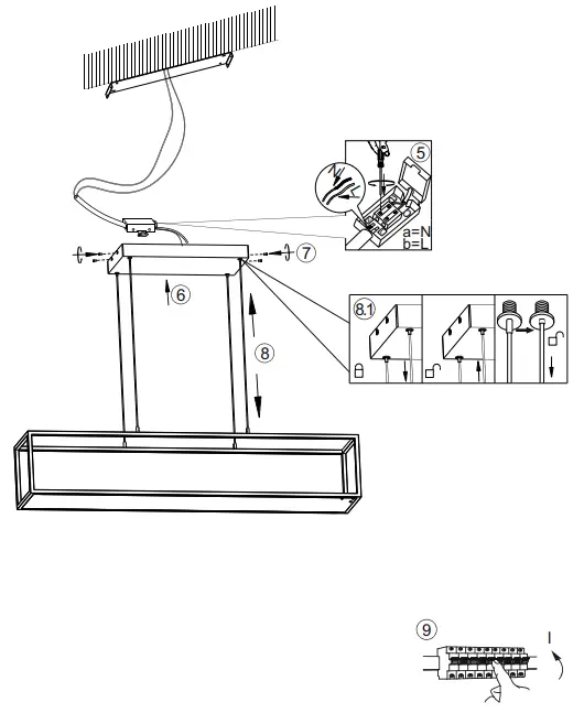 Paul Neuhaus 836099 LED Pendant Light in Black - 4