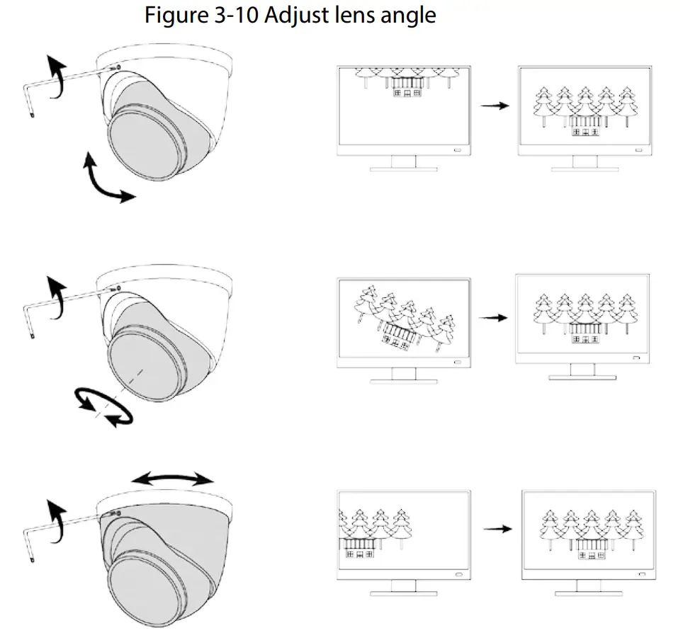Figure 3-10 Adjust lens angle