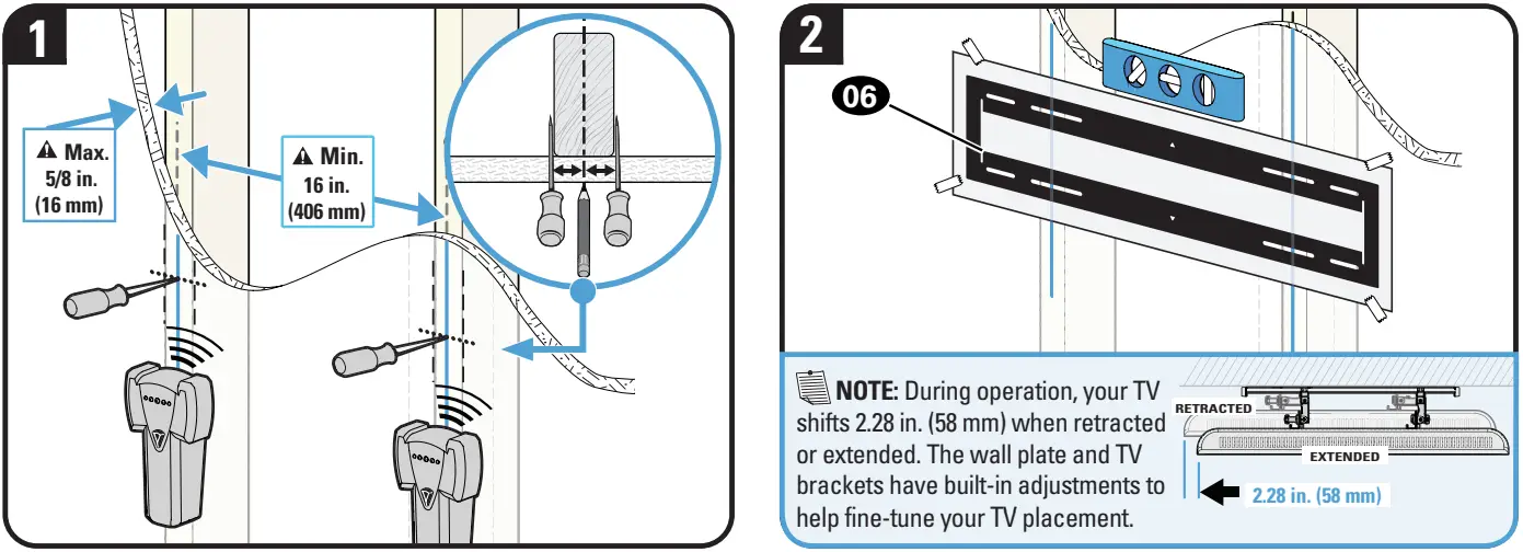legrand LLT2 42 90 Inch Extendable Tilt Wall TV - fig 19