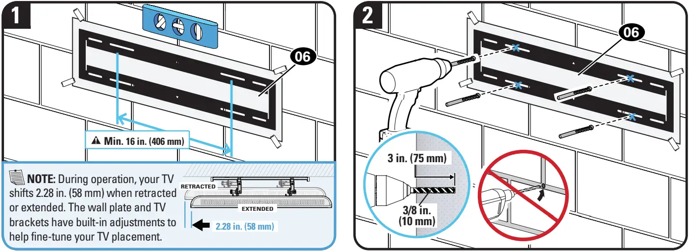 legrand LLT2 42 90 Inch Extendable Tilt Wall TV - fig 21