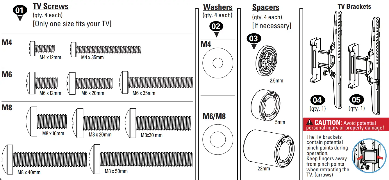 legrand LLT2 42 90 Inch Extendable Tilt Wall TV - fig 9