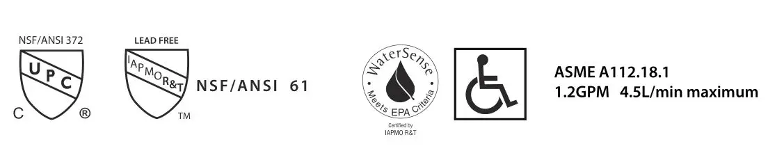 Kraus KVF-1220 Ramus Single Handle Vessel Faucet - Codes Standards Applicable