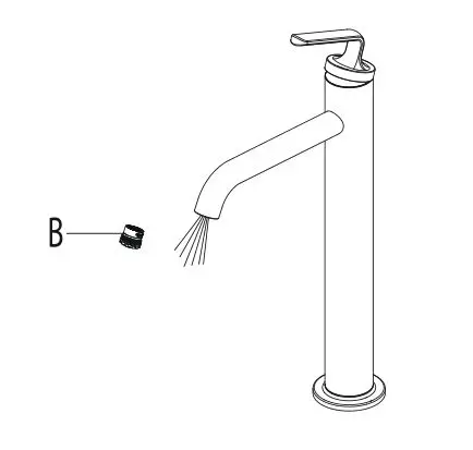 Kraus KVF-1220 Ramus Single Handle Vessel Faucet - Flush faucet