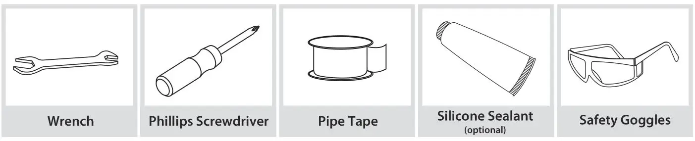 Kraus KVF-1220 Ramus Single Handle Vessel Faucet - Tools you will need