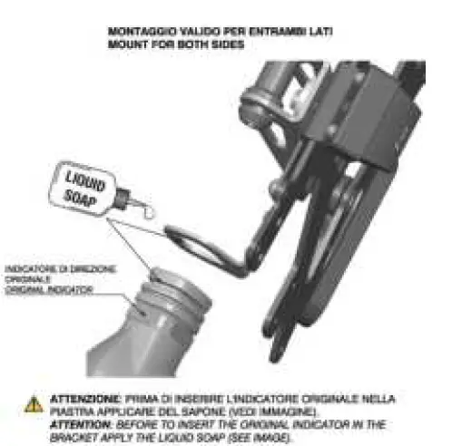 rizoma FR429 Mounting Kit for OEM Turn Signals to Fit Fox 02