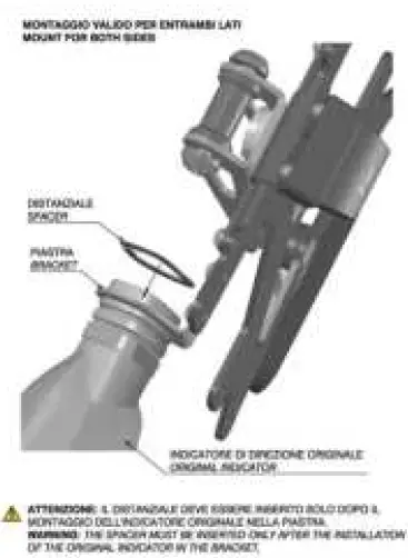 rizoma FR429 Mounting Kit for OEM Turn Signals to Fit Fox 04