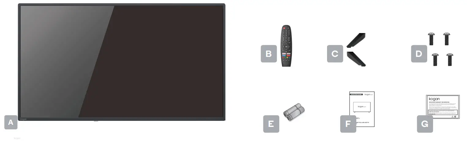 kogan KALED40RT9220SVA 40 Inch Smart Full HD LED Android TV - Fig 1