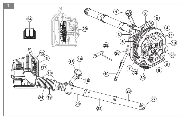 Husqvarna 345BT Cordless Bubble Blower 1