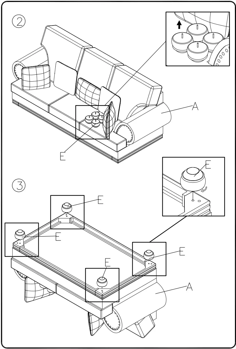ASHLEY 1510438 Harleson Stationary Fabric Sofa - fig 3