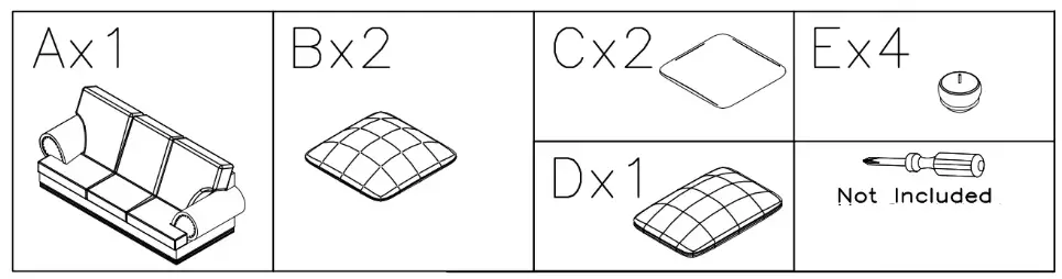 ASHLEY 1510438 Harleson Stationary Fabric Sofa - fig