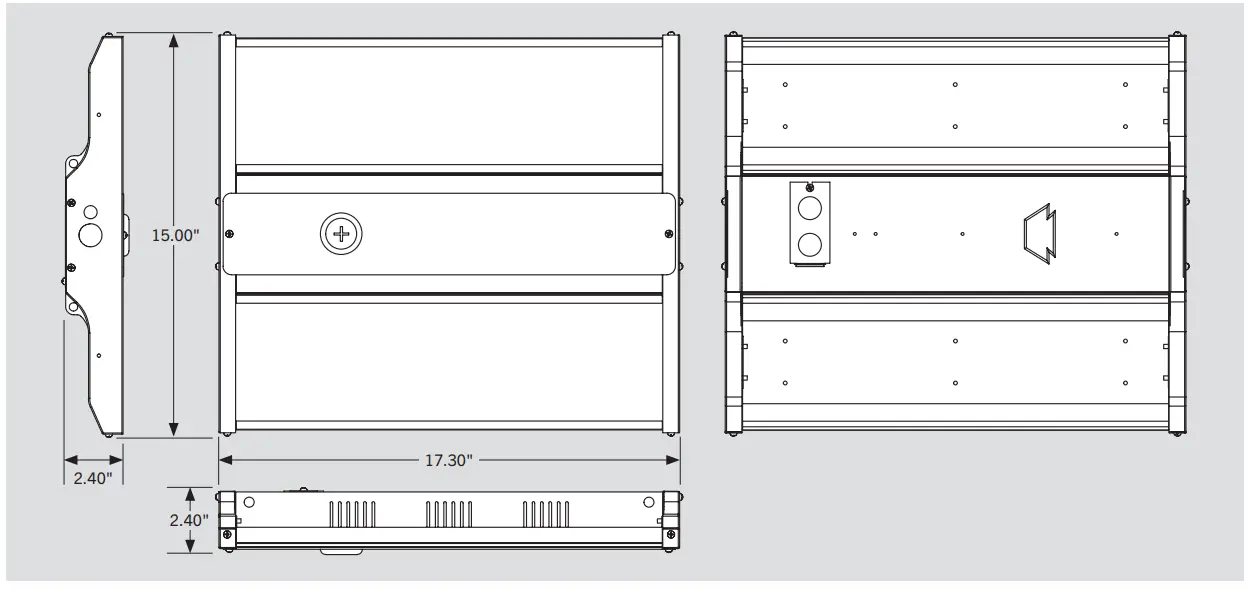 KEYSTONE HB LED 15 90 8XX P G2 Compact 90W LED High Bay Fixture - Fig 1