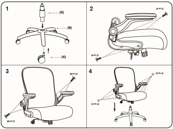 BOSS-CHAIR-B601-Duty-Flip-Arm-Mesh-Task-Chair-FIG-2