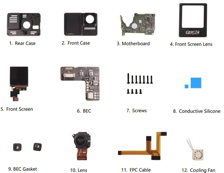 GEPRC GOPRO10 Naked GoPro Hero10 Black Bones-FIG2