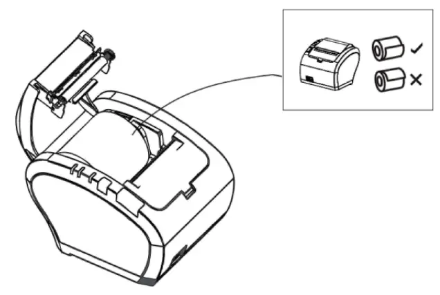 MUNBYN ITPP047P Receipt Printer Thermal Receipt Printer Works - paper loading