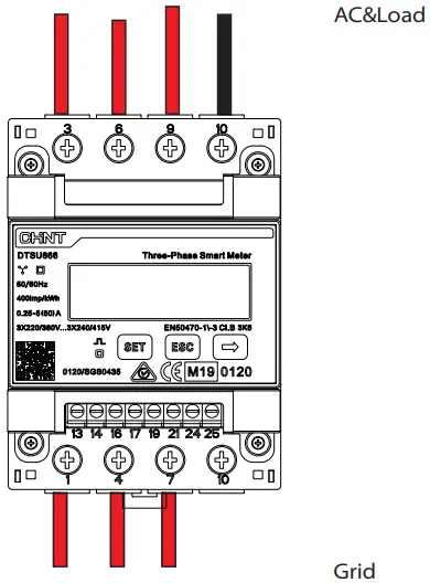 Voltage wire connection