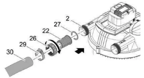 Oase FiltoClear 8000 Pond Pressure Filter-inlet