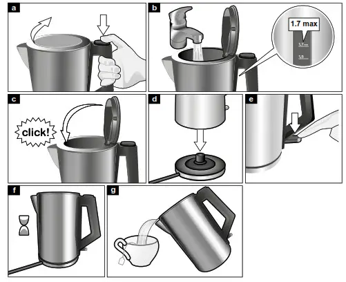 BOSCH TWK 7101 2200W Stainless Steel Electric Kettle -2