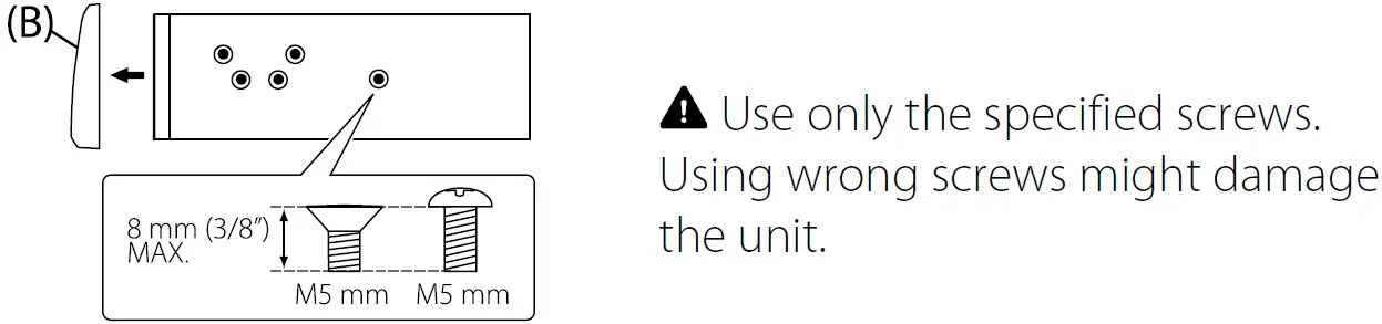Installing the Unit (without mounting sleeve)