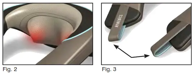 Homedics NMS-375 Shiatsu and Vibration Neck Massager with Heat Instruction - Instructions for Use2