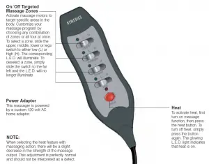 Homedics VM-180 Body Revitalizer 8 Motor Full Body Massager Instruction Manual and Warranty Information