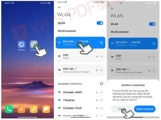 iWFCam W8 or W9 Mini WiFi Camera - Camera-Phone Connection(AP Mode)
