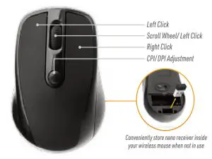 XTREME PCA21001R USB Dongle Wireless Optical Mouse- Optical
