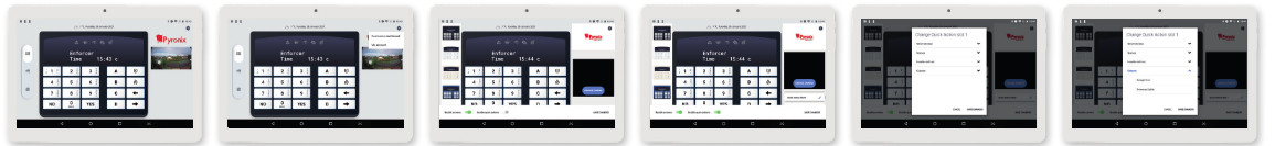 Pyronix HOMECONTROLHUB Security and Alarm- Quick actions
