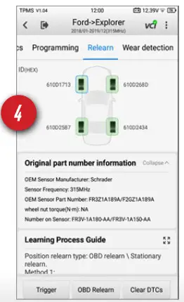 AUTEL ITS600 Activate Read Relearn TPMS Sensor- STEP FOUR