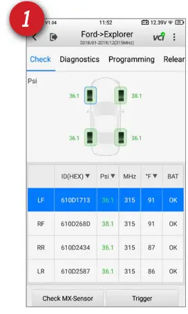 AUTEL ITS600 Activate Read Relearn TPMS Sensor- STEP ONE