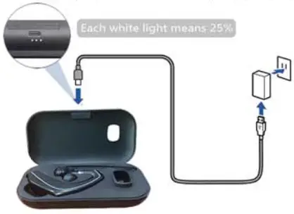 Shenzhen Quanmeng Technology A6 Business Bluetooth Headset - hadphon18