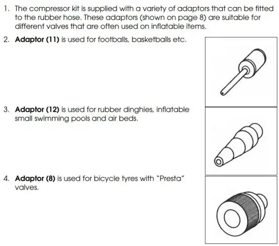 FIG 12 INFLATING OTHER ITEMS