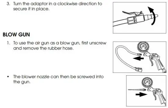 FIG 14 ATTACHING INFLATION ADAPTORS TO THE RUBBER HOSE