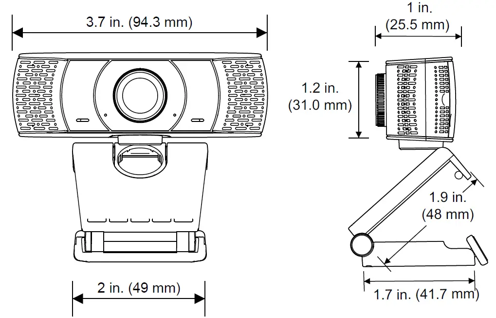 TRIPP LITE AWC-001 USB 2.0 Desktop-Laptop 1080p Webcam with Internal Microphone 1