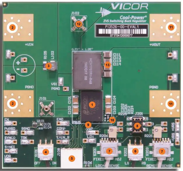 VICOR-PI352X-0X-EVAL1-ZVS-Regulators-60VIN-Buck-Evaluation-Board-FIG1