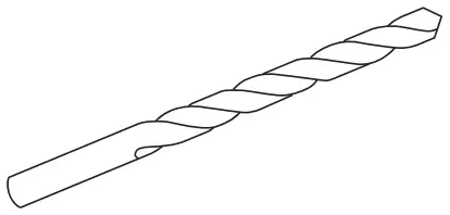 ¼-in. drill bit (6.5 mm)