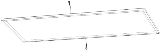 LED panel with 2 wired hooks