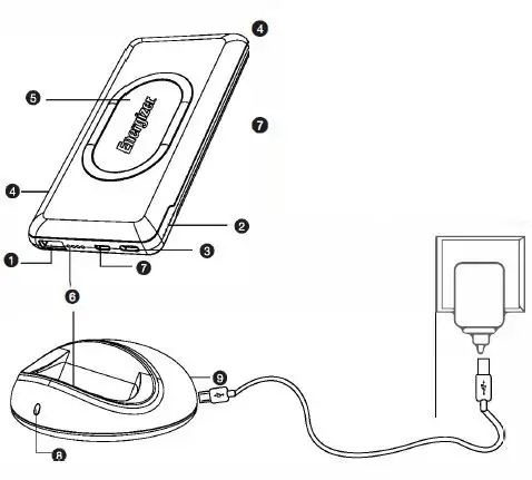 Energizer QE10012PQ Wireless Power Bank 8