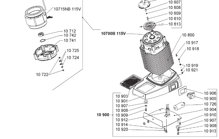 OMCAN 39687 Santos Juice Extractors - Parts Breakdown 2