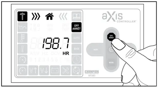 CHAMPION Resetting The Maintenance Hour Meter - figure 2