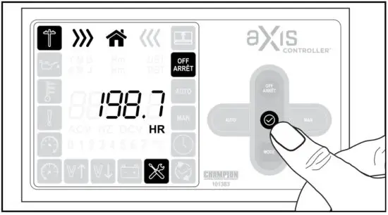CHAMPION Resetting The Maintenance Hour Meter - figure 3