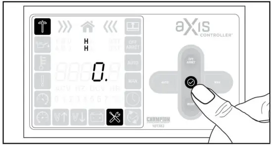 CHAMPION Resetting The Maintenance Hour Meter - figure 4
