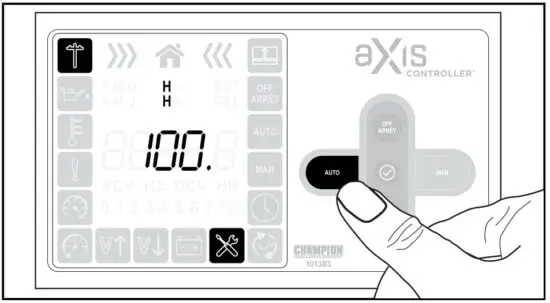 CHAMPION Resetting The Maintenance Hour Meter - figure 5