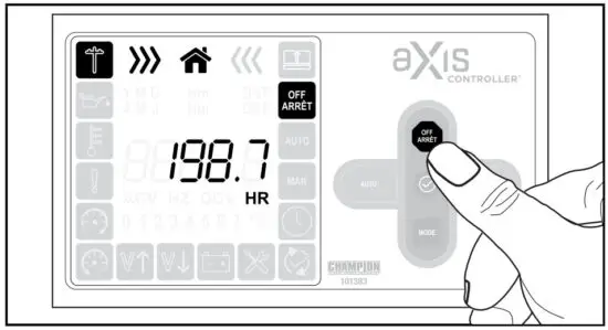 CHAMPION Resetting The Maintenance Hour Meter - figure 6