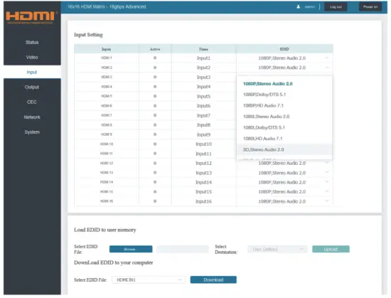 infobit iMatrix H88A 18Gbps 16x16 HDMI Matrix with ARC Function - app1