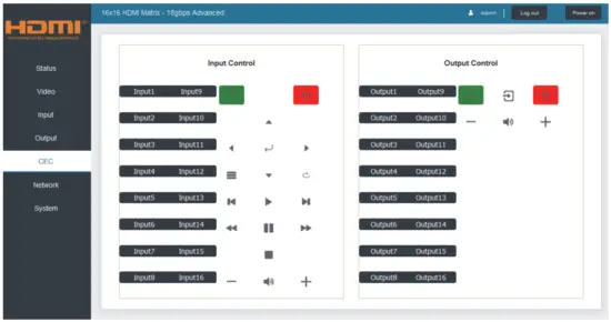 infobit iMatrix H88A 18Gbps 16x16 HDMI Matrix with ARC Function - app11